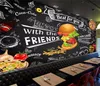 Personalizado Burger Fast Food Paper Restaurante Snack Bar Catering 3D Murais Papel de Parede Papel de Parede Quarto Quarto