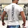 Nowa Designer Letnia Koszula Bawełniana Siłownia Fitness Mężczyźni Koszulka Odzież Sport T Shirt Męski Drukuj Krótki Rękaw Działa Koszulka