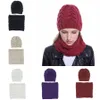 M226 automne hiver femmes tricot chapeau + cou chaud 2 pièces ensemble bonnets chapeau chapeau Crochet chapeau chaud foulard
