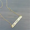 Hete verkoop Be Brave Belettering ketting Pijl om letters te dragen Goud en zilver Bar ketting Warm en aanmoediging Cadeau voor vrienden