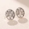 Authentic 925 Sterling Silver Sparkling Family Tree Stud Earring Women Girls designer Gift Jewelry with Original retail box set for Earrings2770202