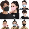 Masque de bouche anti-poussière en soie glacée lavable réutilisable masque facial adulte enfants confortable anti-pollution bouclier coupe-vent bouche couverture LJJO7753