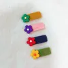 Baby Girls mehrfarbige Blumen Regenbogen Plüsch Haarnadel Kinder Haare Clips Frauen süße Blumenkopfbedecke Kinder Accessoires