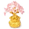 Decorative Objects & Figurines Bring Birthday Shui Money Gift Mini Bonsai Luck Tree Style Feng Home Crystal Wealth