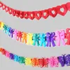 Guirlande de papier coloré saint valentin fête d'anniversaire pour enfants bannière drapeau mariage fanions suspendus bannière de mariage fournitures de décoration fl268b