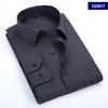 Aowofs camisa social preta dos homens camisas de manga longa camisas de trabalho de escritório tamanho grande roupas masculinas 8xl 5xl 7xl 6xl personalizado wedding1253t
