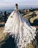 cattedrale di treno abiti da sposa principessa con spalle scoperte farfalla 3d pizzo floreale spiaggia giardino abito da sposa sposa vestido de n