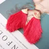 Fashion Jewelry Fringe Earrings Alloy Cotton Thread Metal Dangle Triangle Arrow Tassel Ear Drop 12 Colors Women9023054