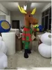 2018 venda direta da Fábrica Adulto Traje Da Mascote Dos Cervos Marrons Natal Elk Traje de Festa de Aniversário de Natal Vestido de Masoct Traje