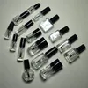 Empty Clear Glass Gelish Nail Polish Bottle Nail Oil Bottles 5-8-10-12-15ml Round Square Shape with Black Plastic Screw Cap