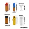 1 conjunto de 4 balas Snuff Snorter Bottle com colher de pó dentro do funil Sniffer Snorter dispensador bala acessórios para cachimbo