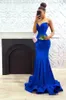 Sirenetta abiti da ballo blu royal sweetheart scollline semplice sweep ratin su misura per le dimensioni di abiti da sera formali da sera