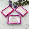 3pairs Fake Lashes Packing Box White Trays Empty Soft Paper Lash Box without Lashes and Lash Tweezers