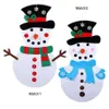 Christmas Decoration For DIY Felt Christmas Snowman Hanging Ornaments Gifts New Year Door Wall Hanging Xmas Kids Accessories RRA2080