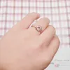 925 argent sterling scintillant Love Knot Ring Set Boîte d'origine pour les femmes à grain Wedding CZ Diamond 18K Rose Gold Ring332R7874581