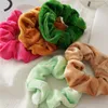 48 Farben Solide Mädchen Samt Elastische Haar Scrunchie Scrunchy Kopf Band Pferdeschwanz Haarbänder Mädchen Haar Seil Pferdeschwanz Halter 50 teile/satz