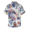 Mäns avslappnade skjortor 2021 Summer Men's Hawaiian Shirt Fashion Kortärmad blommor märke kläder plus storlek 5xl 6xl 7xl1