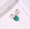 Passar Pandora Armband 20st Green Mermaid Enamel Silver Charms Bead Charm Pärlor för Partihandel DIY European Sterling Halsband Smycken
