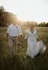 Simple Plus Size Wedding Dresses V Neck Lace Sweep Train Long Sleeve Wedding Gowns Custom Made Sexy Backless Beach Bridal Gowns 24
