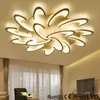 Lustre de plafond led moderne s'allume pour salon chambre salle à manger salle d'étude blanc/noir AC85-265V luminaires lustres