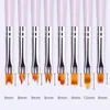 Tamax NAB001 8pcs Nail Art French Brushes Smile Half Moon Shape DIY PRESS Petal Flower Gradient Fade Color Painting Drawing pen BRUSH