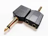 Golden Plated Audio Connectors, 6.35mm Mono Mannelijk naar Dual 6.35 Vrouwelijke Jack Splitter Adapter / 10 Stks