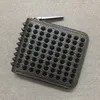 Echter Leder Reißverschluss Rivet Square Short Wallet Wechseln Sie multifunktionales ID-Karten-Set Bills Mode Avantgarde Retro Männer und Frauen gleichermaßen