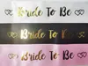Theme Hen Party Bride to be Bridesmaid Champagne white black Wedding Sashes Streamers Bachelorette Party Decor for Bride Bridal Shower Favor