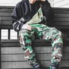 Heren jeans mannen één schouder mode jumpsuit casual camouflage print jumpsuits overalls tracksuit camo camo suring pant1529