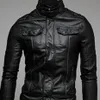 Zogaa мотоцикл кожаная куртка мужчины 2019 осень зима мужская кожаная куртка Jaqueta de couro masculina mens coats1