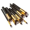 10 ПК Синтетические кабуки для макияжа набор нейлоновых волос деревянная ручка косметическая фундамента