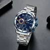MEGIR Top marque de luxe hommes montre à Quartz avec bracelet en acier inoxydable chronographe montres d'affaires hommes horloge Relogio Masculino