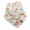 Bavoirs joli bébé Burp tissus alimentation triangle bavoirs coton infantile bavoirs imprimé Animal bébé bavoirs 1000 pcs/lot T2I044