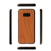 Toppkvalitet Natural Wood Case Mobiltelefon Träbambu Soft Rubber TPU Back Cover för Samsung Galaxy S8 S9 Plus Note 8 S10 S10 Lite