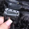 3b 3C Kinky Clip Curly dans les extensions de cheveux humains 100% naturel 120g Brésilien Remy Cheveux 7pcs / Set Full Head