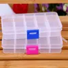 200PCS 10 Grids Grid Plast Smyckeskrin Rörliga avtagbara Dividers Justerbara fack Organiserare Divider Container Containers