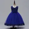 Девушки Цветочные платья для партии и свадебной принцессы Детские Выпускные платья Бал Vestido de Festa Infantil