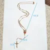 Лояльные женщины прохладно 14 K, наполненное желтым золотом, подвеска Rosario Rosario Rosary Beads Chain