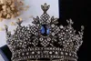 Brązowe barokowe kryształy tiary ślubne korony normy ślubne akcesoria ślubne ślubne Tiarascrowns T3014865740538
