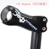 Deda haste de bicicleta de fibra de carbono, ângulo de 17 graus, hastes de bicicleta mtb, peças de ciclismo, haste 318mm de comprimento 70 90 100 110 130 1209010497