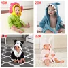 Niemowlę Dziecko Z Długim Rękawem Bluzy Pas Back Straje Bathing Sleepwear Cute Boys Girls Animal Ears Szlafrok Kapturem Watki Ręczniki VT1162