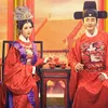 HANFU -kostymfilm av hög kvalitet Antika Kina Par Parbröllop Robe Dress Chinese Wedding Gown Studio Photo Apparel