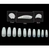 500pcsbag coffin nails long ballerina nail 팁 스퀘어 헤드 프랑스 가짜 거짓 손톱 ABS 인공 10 크기 자연 투명 5763351