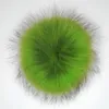 Hotsale raccoon fur pompom accessories smart ball pompoms custom colours with a string fast express delivery