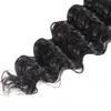 Ishow Peruvian Human Hair Buntlar Brasilianska Malaysiska Deep Wave 4PCs med 13 * 4 Lace Frontal Indian Virgin Hair Extensions