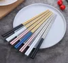 304 Stainless steel Anti-Slip anti-hot square chopsticks insulated durable metal chopsticks