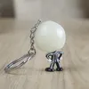 Хэллоуин Кошмар перед Рождеством брелок Keyring Джек Скеллингтон Вешалка маски брелки Глава светилась в игрушке темной фигуры