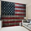 3Dリビングルームのカーテン模造アメリカの国旗画像HDデジタル印刷の室内装飾実用的な遮光カーテン