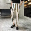 2020 pantalon de jogging décontracté pantalon de survêtement de rue homme harem robe mode rayé impression hommes pantalon mince