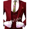 Beau un bouton garçons d'honneur pic revers marié smoking hommes costumes mariage/bal/dîner meilleur homme blazer (veste + pantalon + cravate + gilet) W152